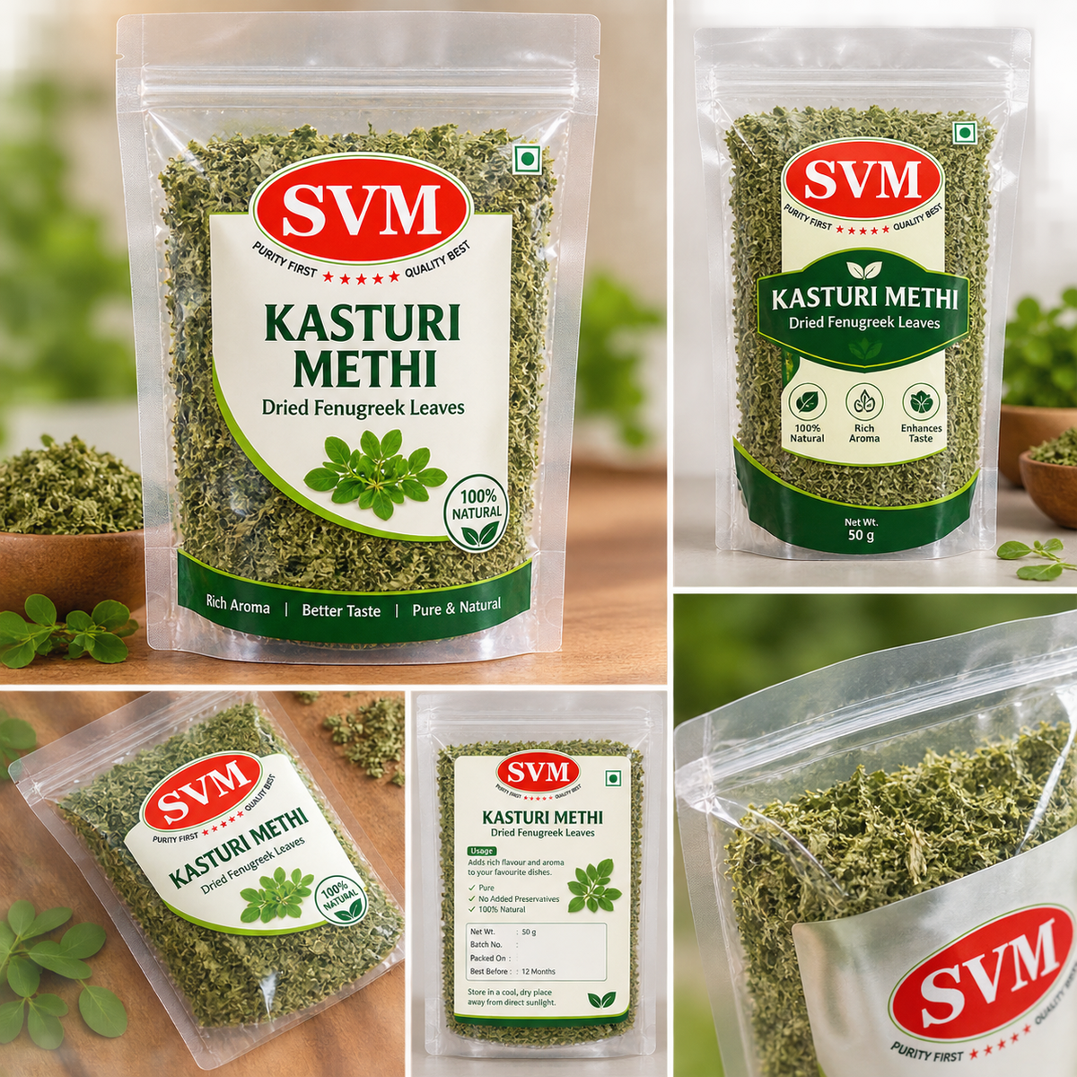 Kasturi Methi (Dried Fenugreek Leaves)